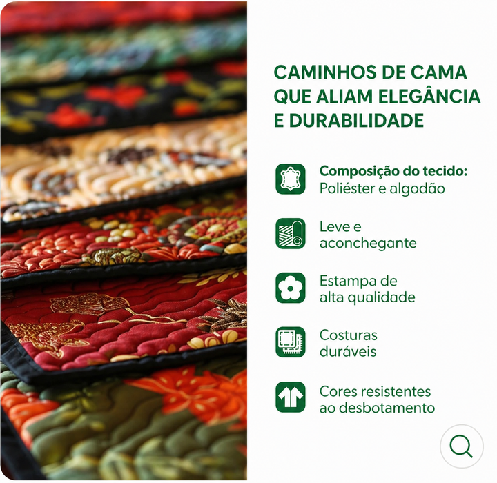 Corredor de Cama Festivo Brilho