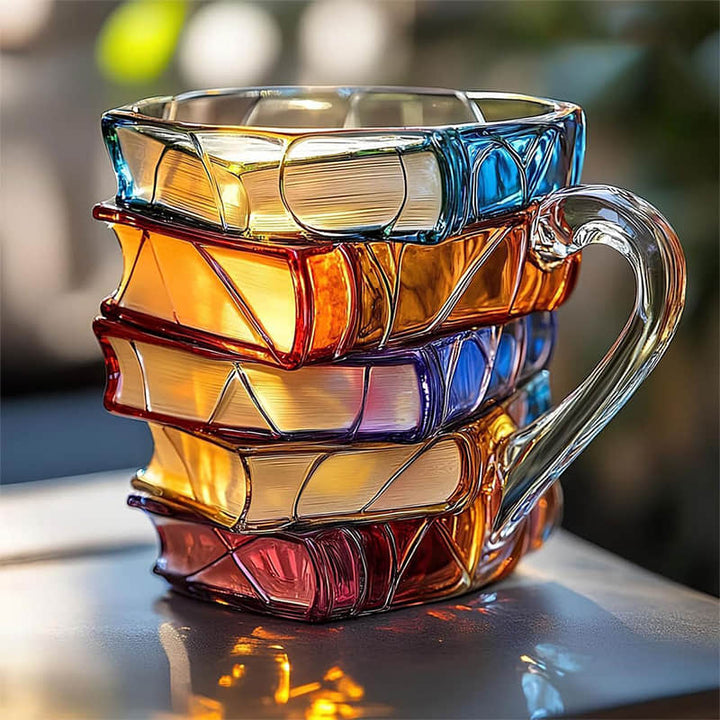 Taza de Felicidad 3D Artesanal para Entusiastas de la Lectura