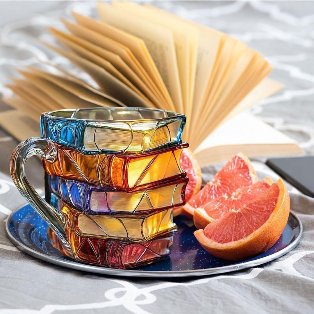 Taza de Felicidad 3D Artesanal para Entusiastas de la Lectura
