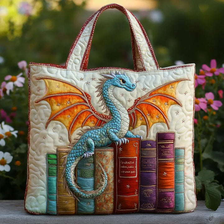 Bolso Acolchado - Dragón Esmeralda Guardián de Libros