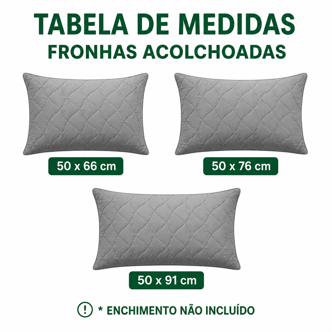 Fronha Acolchoada Carmesim Asas