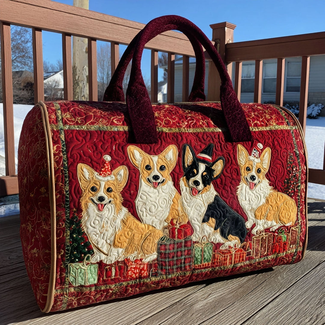 Mala de Viagem Acolchoada Natal dos Corgis