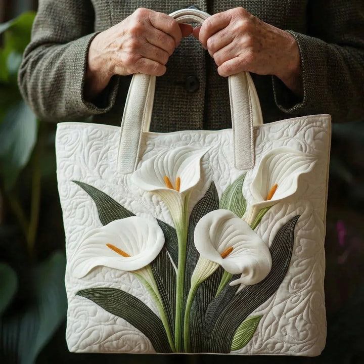 Bolso Acolchado Artesanal - Calas Blancas